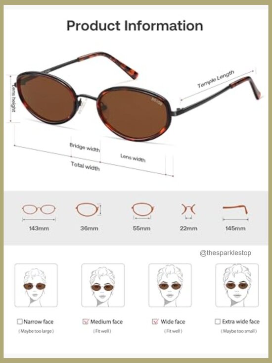 Trendy Oval Polarized Sunglasses with UV400 Protection